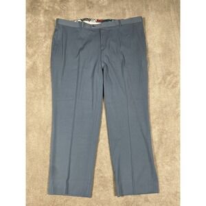 Paisley & Gray Pants Men's 44x32 Blue Preppy Slim Fit Suit Separate Flat Front